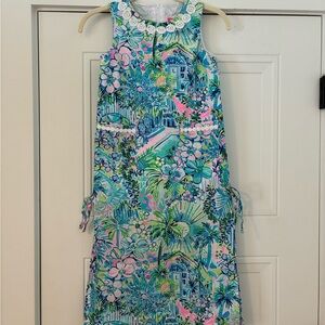 Lilly Pulitzer Blue and Pink Tropical Kids Dress